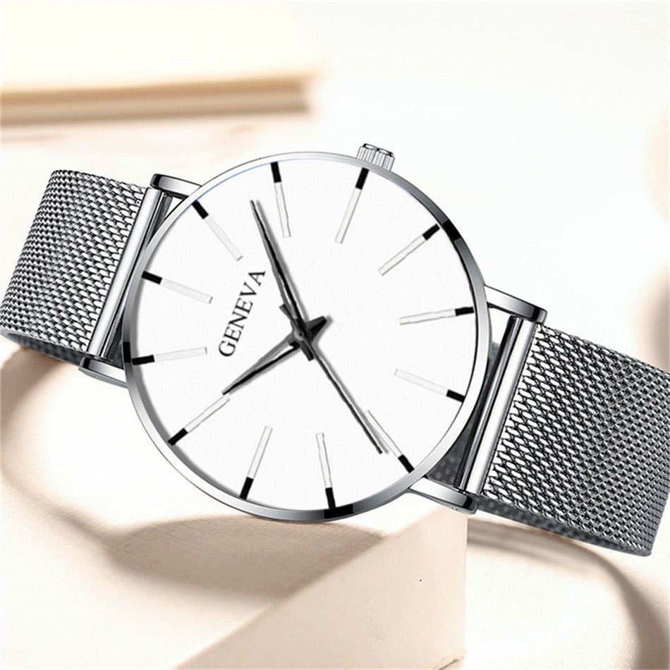 Men's Slim Stainless Steel Quartz Watch 2022