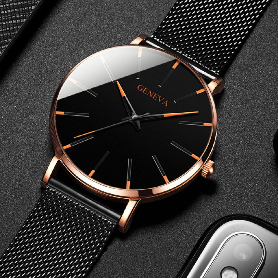 Men's Slim Stainless Steel Quartz Watch 2022