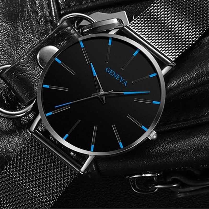 Men's Slim Stainless Steel Quartz Watch 2022