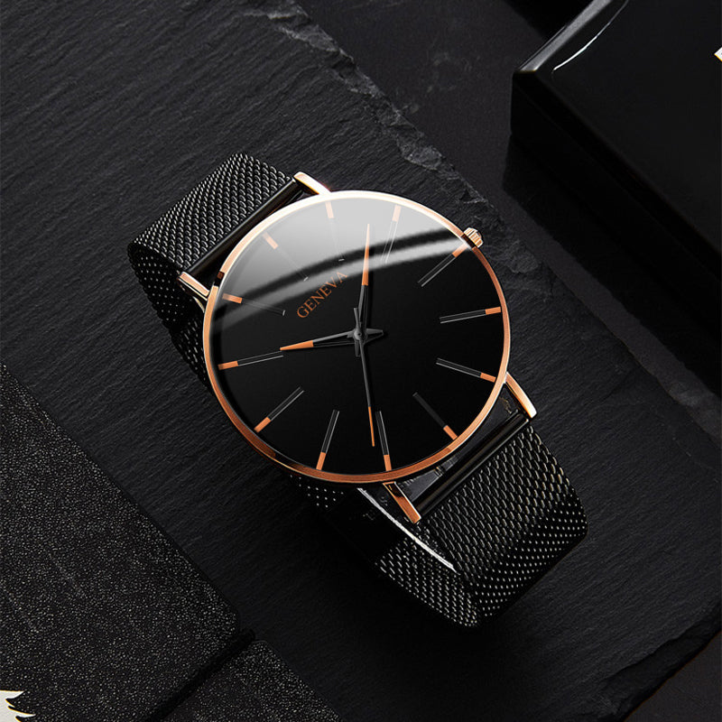 Men's Slim Stainless Steel Quartz Watch 2022